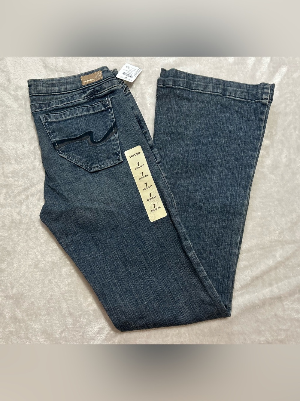 NWT Refuge denim jeans, Charlotte Russe size 7 low rise, bootcut flare jeans